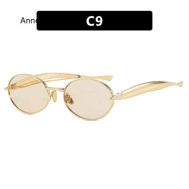 Luxury Oval Frame Sunglasses Women Trendy Round Small Frame Sun Glasses Classic Shades High Quality Classic Men Eyewear