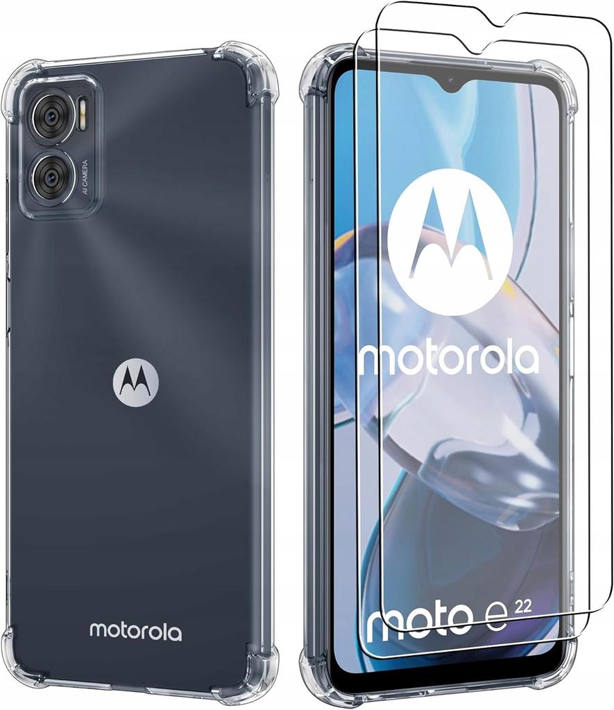 CASE for Motorola Moto E22 E22i ANTI SHOCK BACK CASE COVER + 9H GLASS