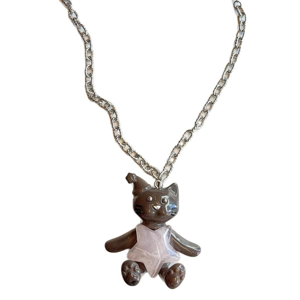 Personalized Kiki Cat Pendant Necklace: Stylish Beaded Sweater Chain, New Retro Fashion Accessory 2026.
