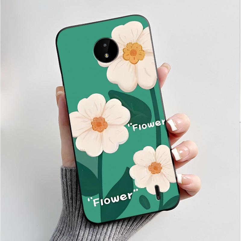 For Nokia C10 C20 C20 Plus Phone Case Luxury Fashion Butterfly Flowers Black Soft TPU Full Protective Cover For NokiaC10 Casing
