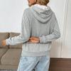 TikTok Trend: 2026 Autumn/Winter Mid-Length Hooded Sweatshirt for Women with Bowknot and Lace Details.