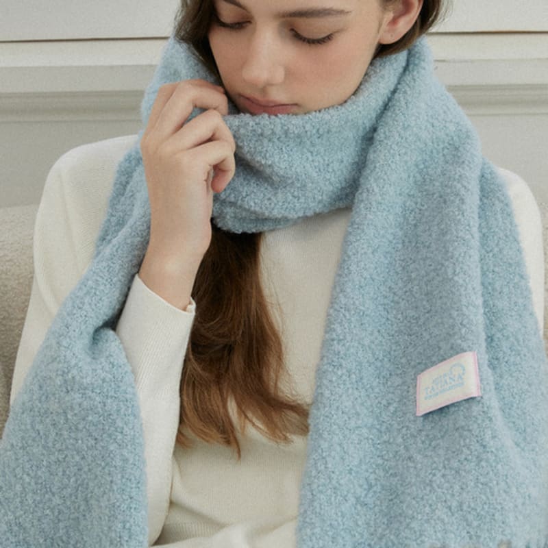 TATIANA Pastel Cloud Wool Blended Tassel Muffler MF8123 2 Colors