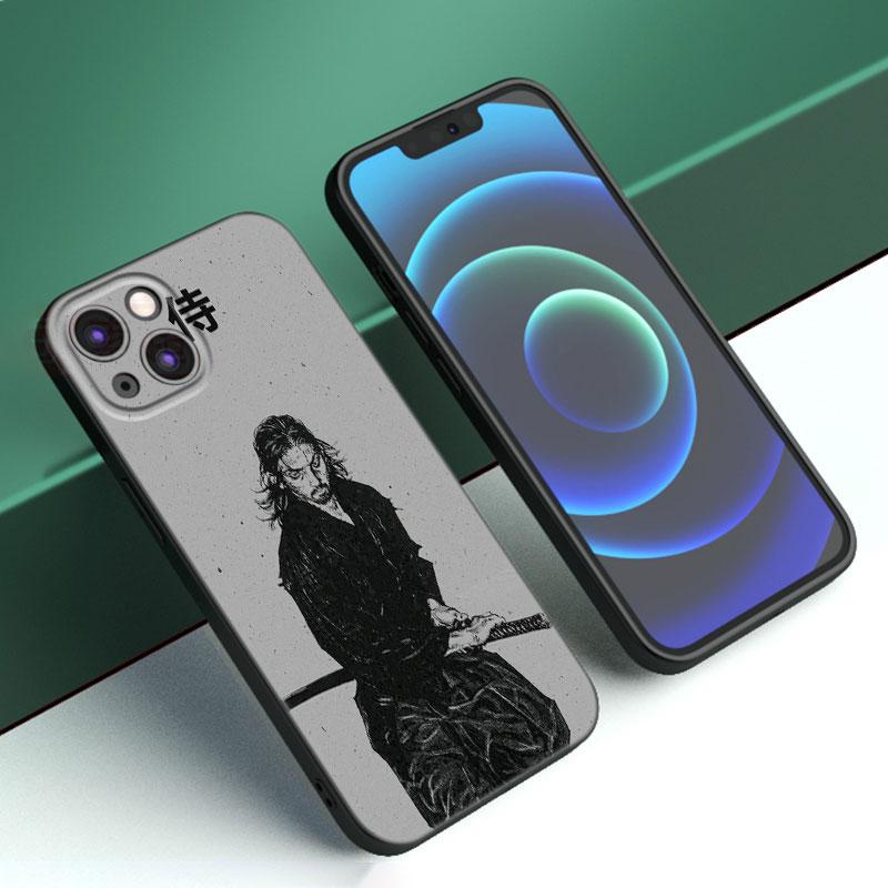 Vagabond Manga Pouzdro na telefon pro Apple iPhone 12 13 Mini 11 14 15 Pro Max 7 8 Plus X XR XS SE 2020 2022 Černé silikonové pouzdro