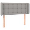 VidaXL Tête de lit avec oreilles Gris clair 103x16x78-88 cm Tissu3119192