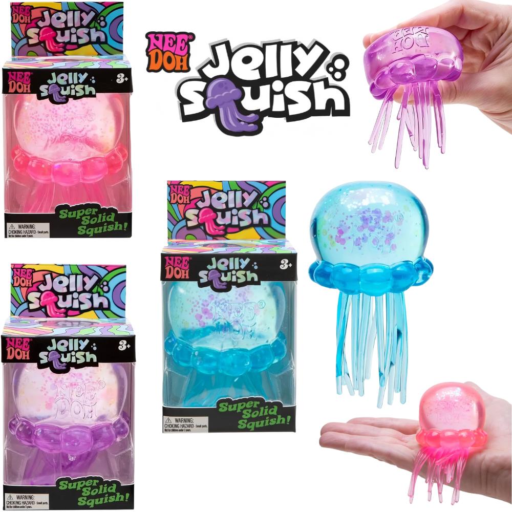Jellyfish Squishy Toy Soft Squeeze Stress Relief Wiggly Tentacle Sensory Fidget Toy Relax Calming Toy for Kids Adults with Box