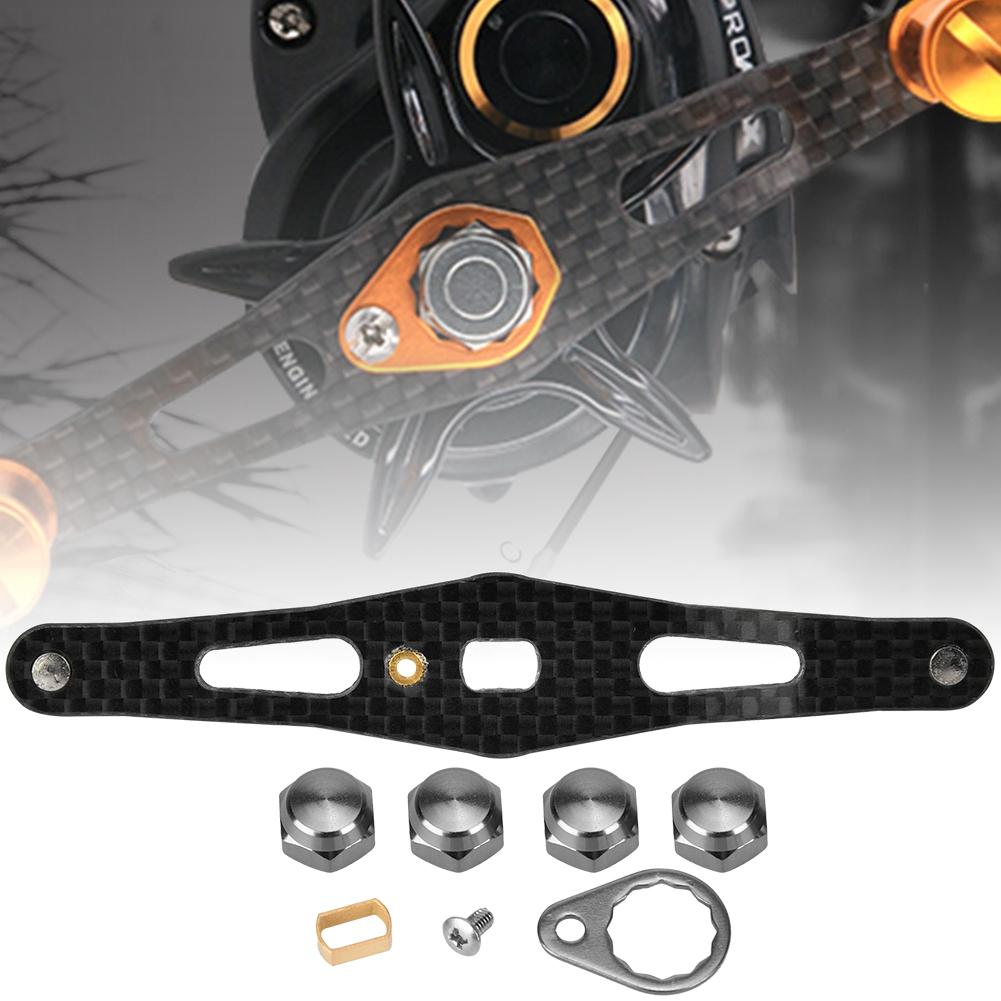 Carbon Fiber Replacement Fishing Water Drop Reel Handle Rocker for Baitcasting(B 95mm)