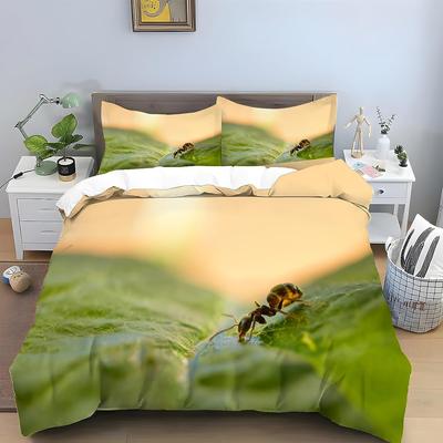 Ants Duvet Cover Set for Kids Boys Girls Teens Queen King Lightweight Bedspread Cover Bedroom Decor Insects Bedding Set No Quilt