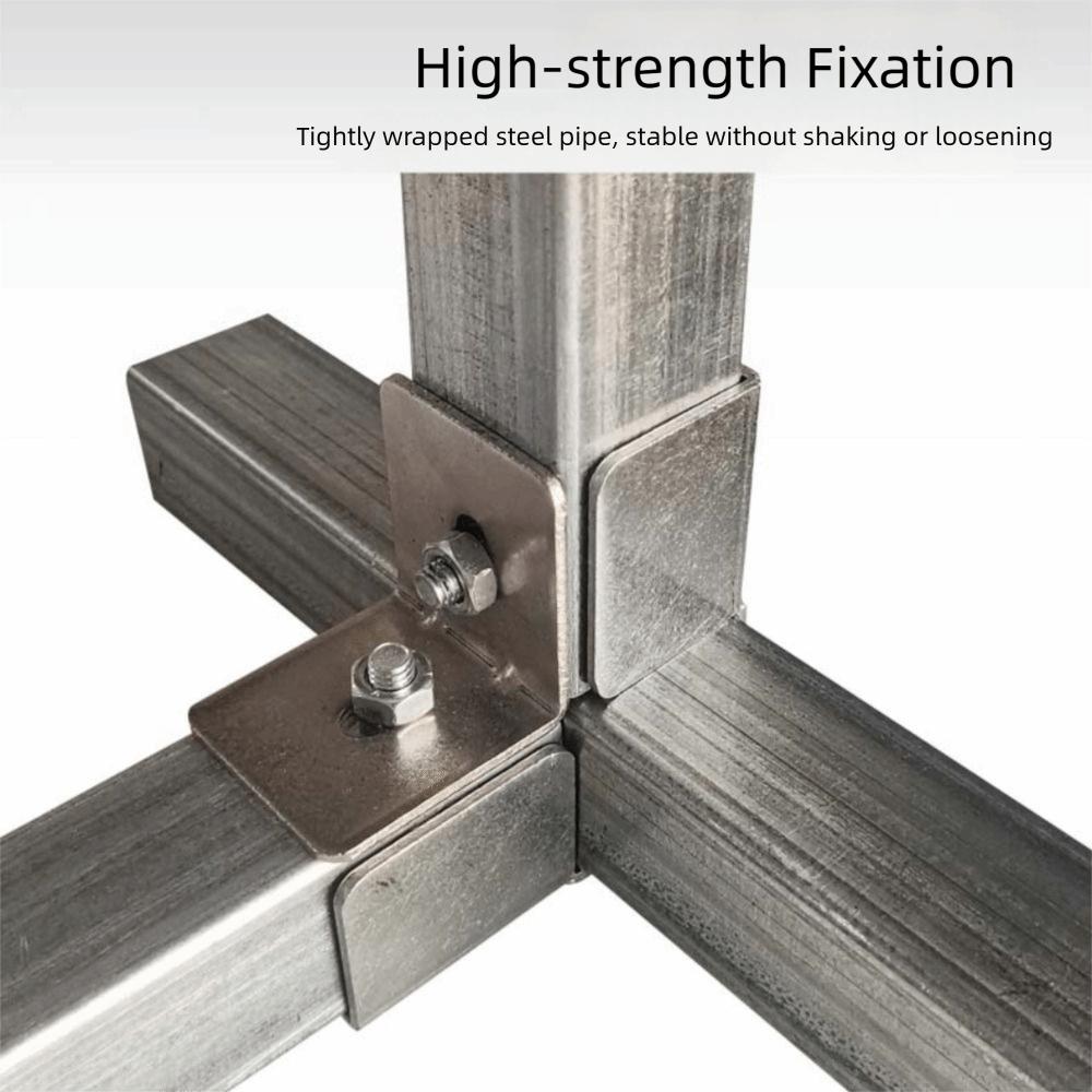 solderless Square Tube Connector 40*40mm Clip Fastener Steel Joint Connector Storage Rack