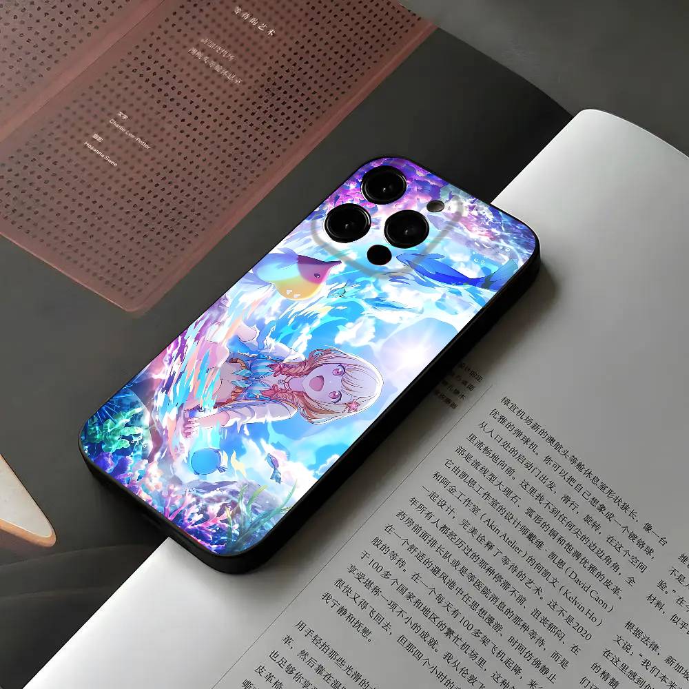 S-project Sekai Phone Case For Iphone 16 15 11 13 14 Pro Max 7 8 Plus X Xr Xs Max 12mini Black Shell Cover Case