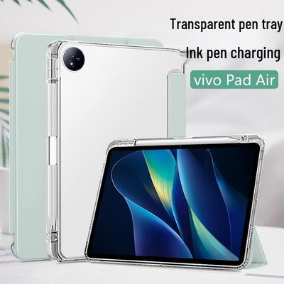 VivoPad Air Magnetische Schutzhülle mit Stifthalter - Transparent Mattierte Weichschale, Dreifach gefaltetes Design