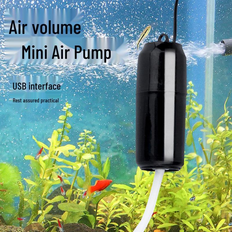 USB Rechargeable Portable Fish Tank Oxygen Pump for Outdoor Fishing and Aquarium Use