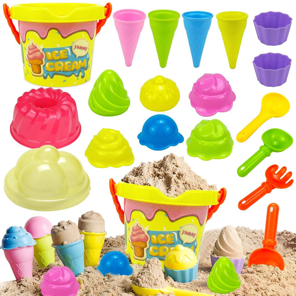 Set of 18 Sand Sandbox Set for Perfect for Water Snow Indoor and Outdoor Birthday Pool Boys and Random Colors Toys, Kids, Parks, Sandboxes, Baths,