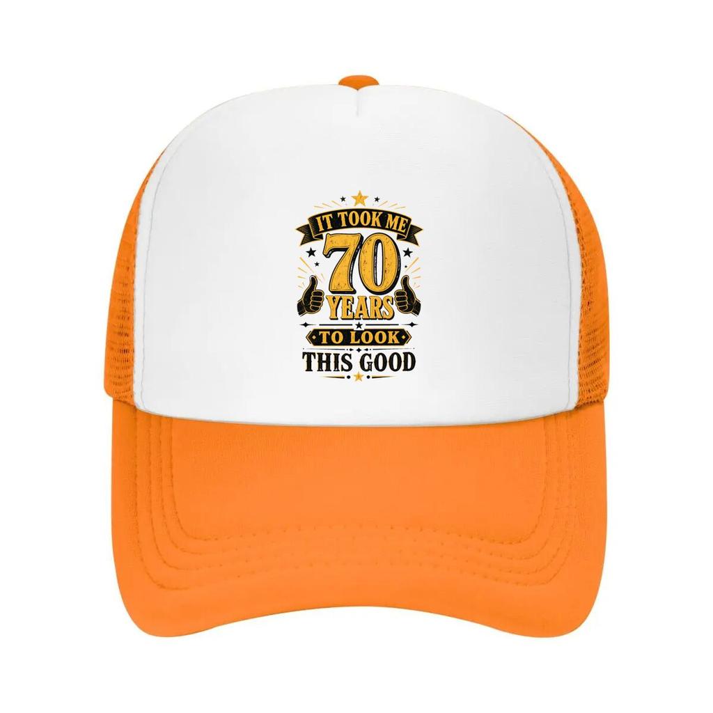 Seventy Years Looking This Amazing Mesh Baseball Cap Casual Hat Outdoor For Womens Unisex FeUnisex
