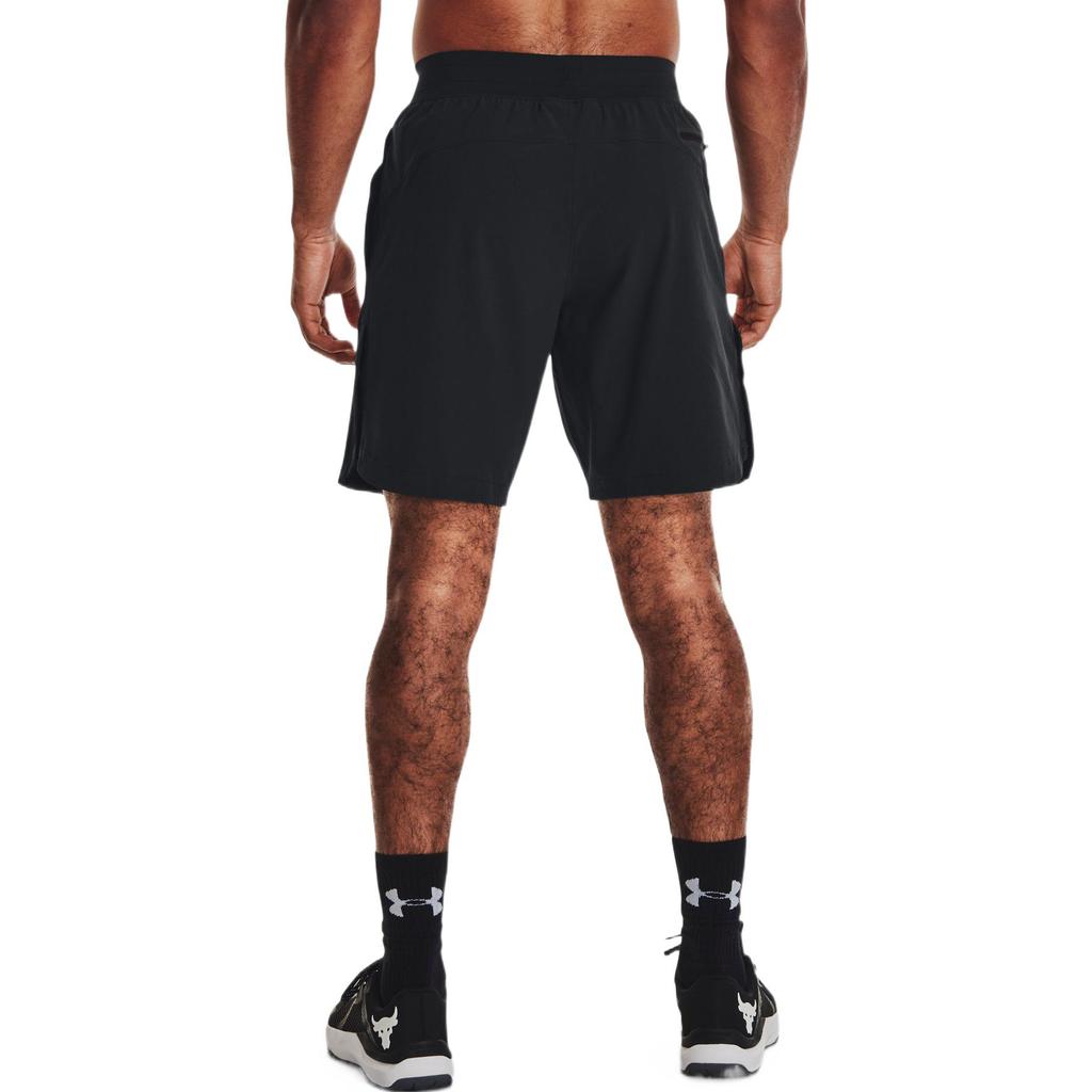 Under Armour Shorts à cordon de serrage à logo imprimé uni Homme Bas Noir 1361616-002