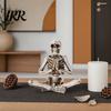Creative Yoga Pose Skull Design Halloween Skeleton Statue, Funny Dead Figure for Party Decor, Distressed Texture Ornament Resin Gothic Haunted House,