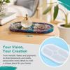 Raised Rim Oval Resin Tray Mold Oval Shape DIY Silicone Mold Silicone Tray Mold  Tea Coaster