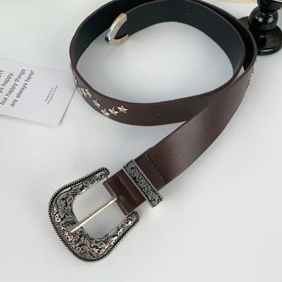 European and American Retro Star Belt Women's New Versatile Jeans Decoration Niche Design Sense Simple Wind Ins Belt