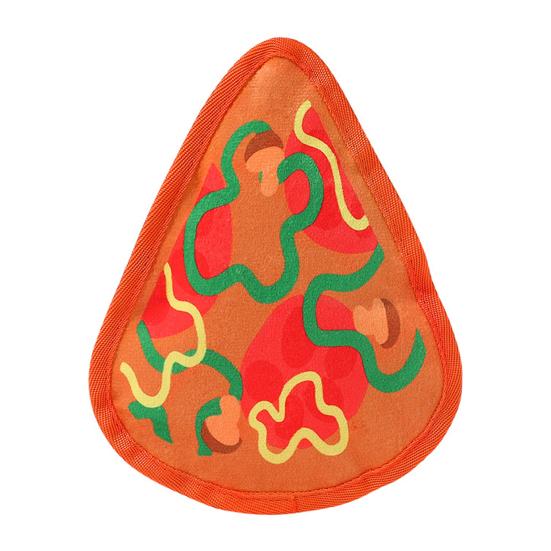 Dog Chew Toy with Squeaker Pizza Hot Dog Popcorn Sausage Teething Cleaning A