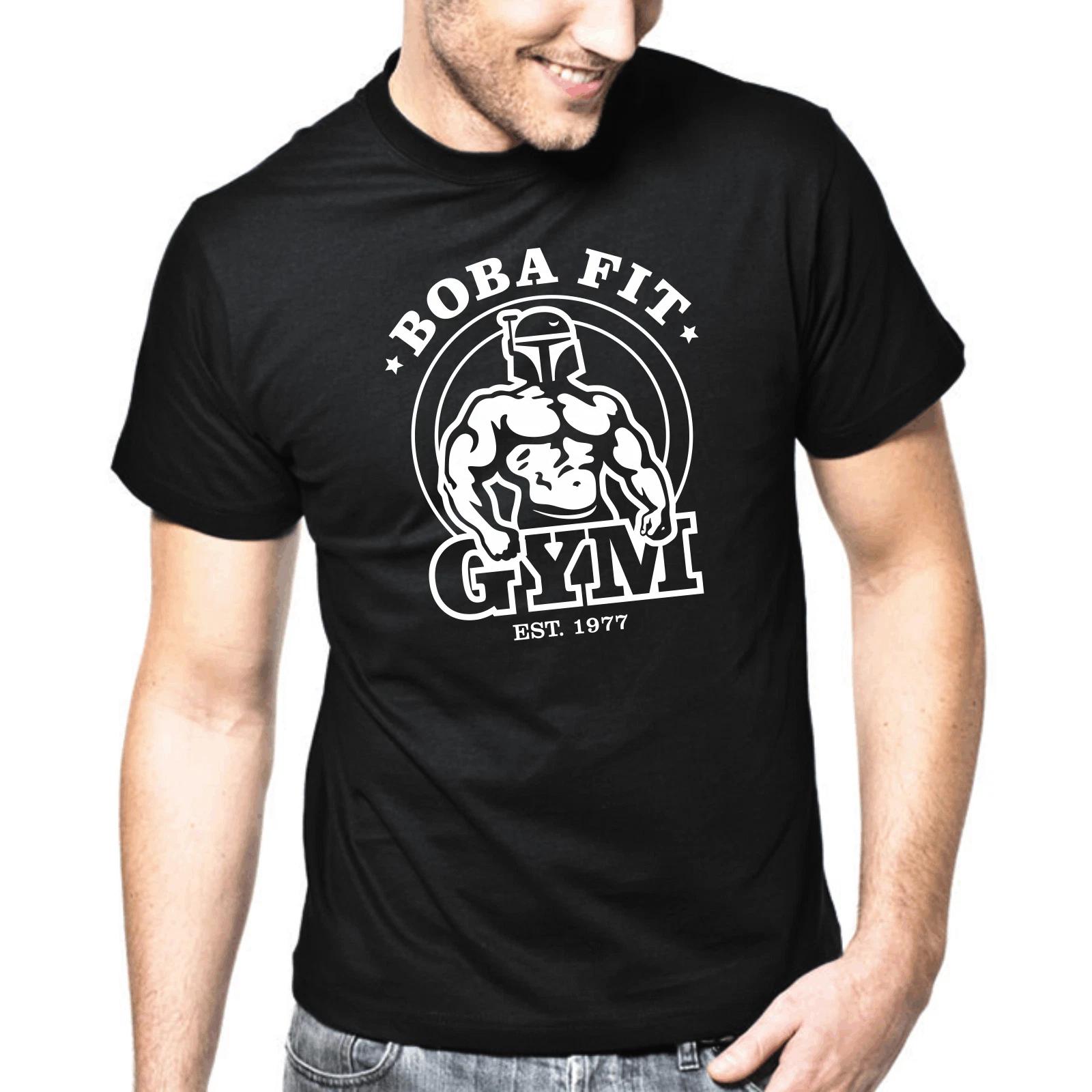 Men s and Women s T-shirts Boba Fit Boba Fett Star Wars Satire Jedi Gym Sayings Gift Funny Fun S