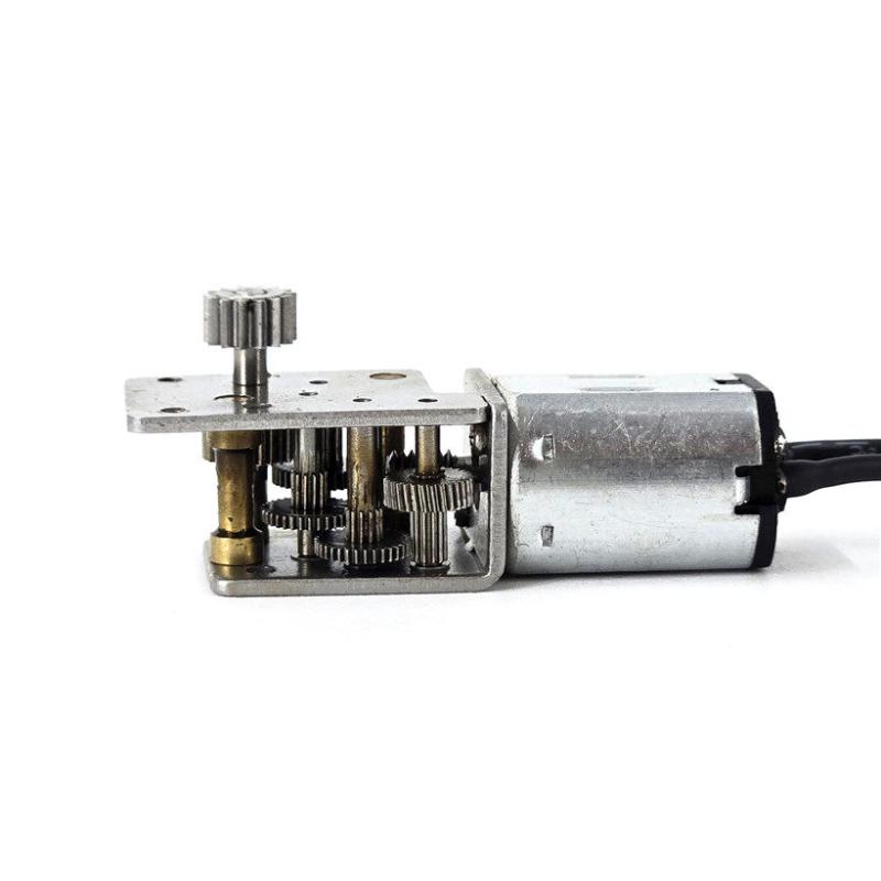 1Pcs Dc 3V 3.7V 20Rpm Slow Speed Metal Gearbox Engine Right Angle 14T Output Gear Shaft Mini N20 Gear Motor For 3D Printer Robot