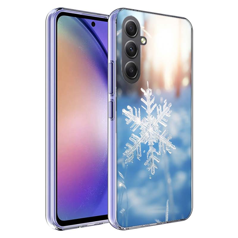 Snowflake Winter White Snow Christmas Phone Case for Samsung A17 A37 A57 A07 A16 A26 A36 A56 A06 A02S A12 A22 A32 A52S A04S A14
