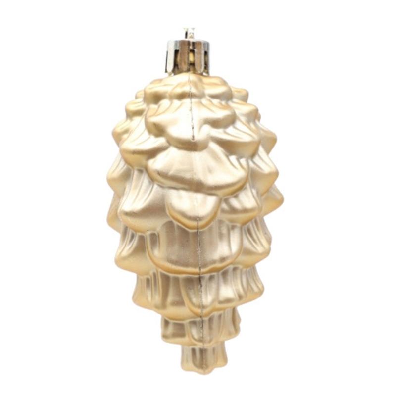 2Pieces Shimmering Pinecone Holiday Decorations Not Traditional Design Christmas Hanging Ornaments