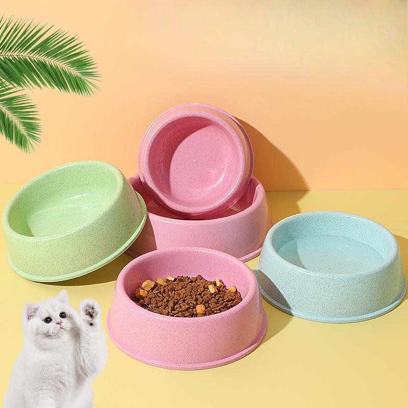 Thickened, Round-mouthed, Wheat Straw, Single Bowl for Cats, Anti-slip and Durable, Dog Food Bowl