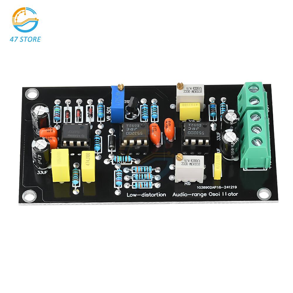 1000Hz Sine Wave Signal Generator NE5532 Chip Ultra-low Distortion Oscillator Circuit Board Power Supply ± 15V 30mA