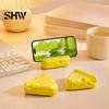 Novelty Cheese Shape Stand 3D Printed Phone Holder, Cute Desktop Stand, Compact Smartphone Portable Cell Holder Stable Dock for Home Office