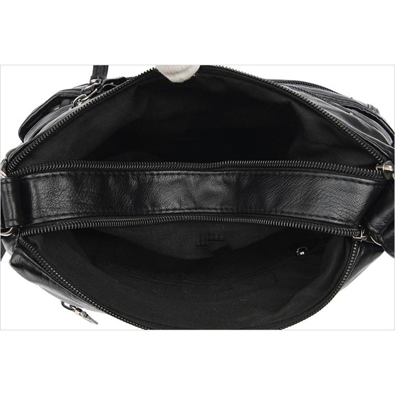 Lässige Umhängetaschen für Damen, Weiche PU-Leder-Crossbody-Handtasche, Reißverschluss Mode Mama Messenger Bag Tasche zum Einkaufen