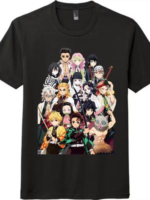 Demon Slayer Tričko Všichni hrdinové|Unisex Ležérní Anime Manga Skupinové Grafické Tričko
