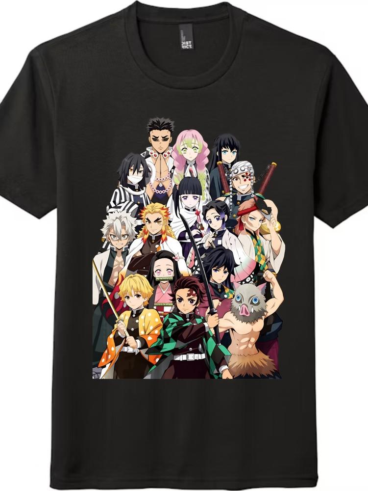 

Demon Slayer All Heroes T-Shirt|Unisex Casual Anime Manga Group Graphic Tee M