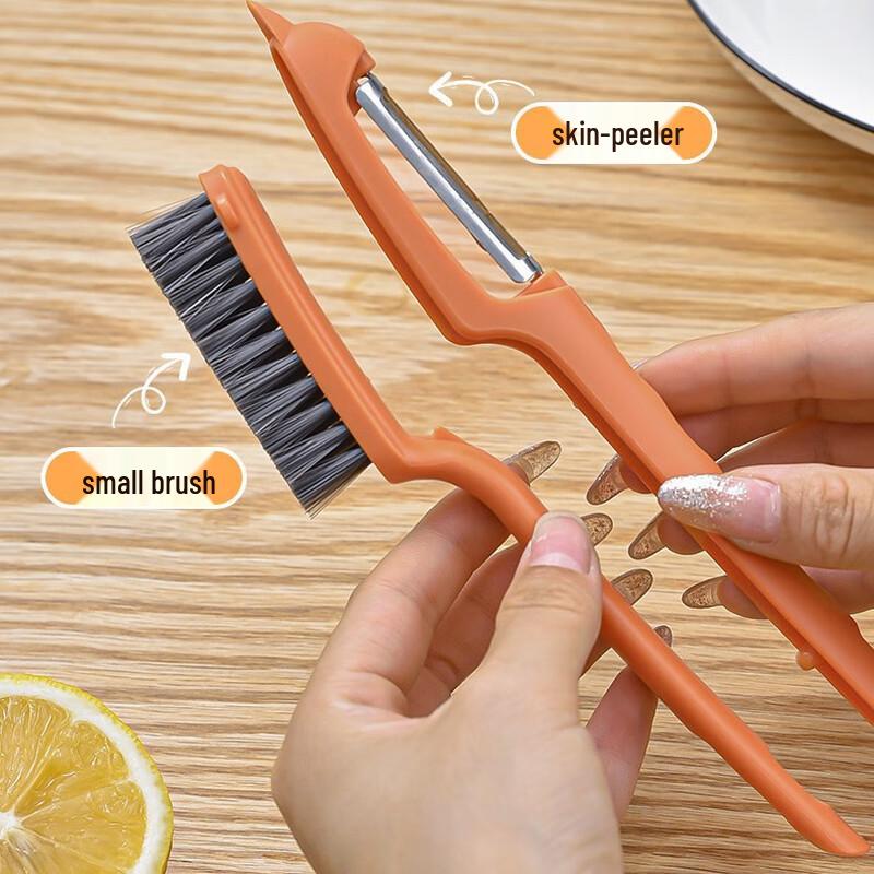 

Zuozhixun 2-in-1 Kitchen Peeler & Corner Cleaning Brush