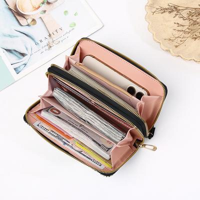 \Double Zipper Wallet for Women Cartoon Style Handheld Multi Slot Large Capacity Women's Coin Purse