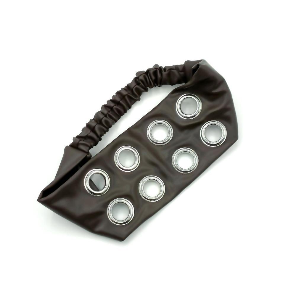 Metal Punk Headwrap with Eyelets Steampunk Grunge Style Headbands  Girls