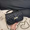 Light luxury texture rhombus portable small square bag women's fashion popular simple shoulder bag versatile chain messenger bag
