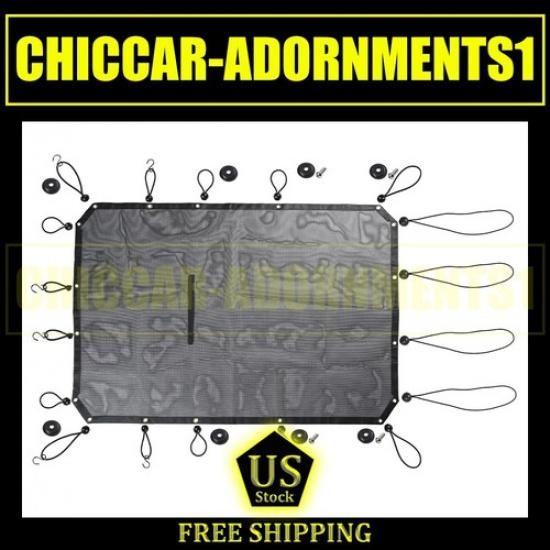 Roof Top Mesh Sunshade Shade Bikini Sun Visor Cover For Ford Bronco 21+ Black