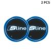 Car New Hot Hot 2025 For q2 2pcs LED Car Luminous Coaster Cup Holder Anti-slip Mat for q2 A3 8P 8L 8V A4 B8 B6 B7 B9 A6 C6 C