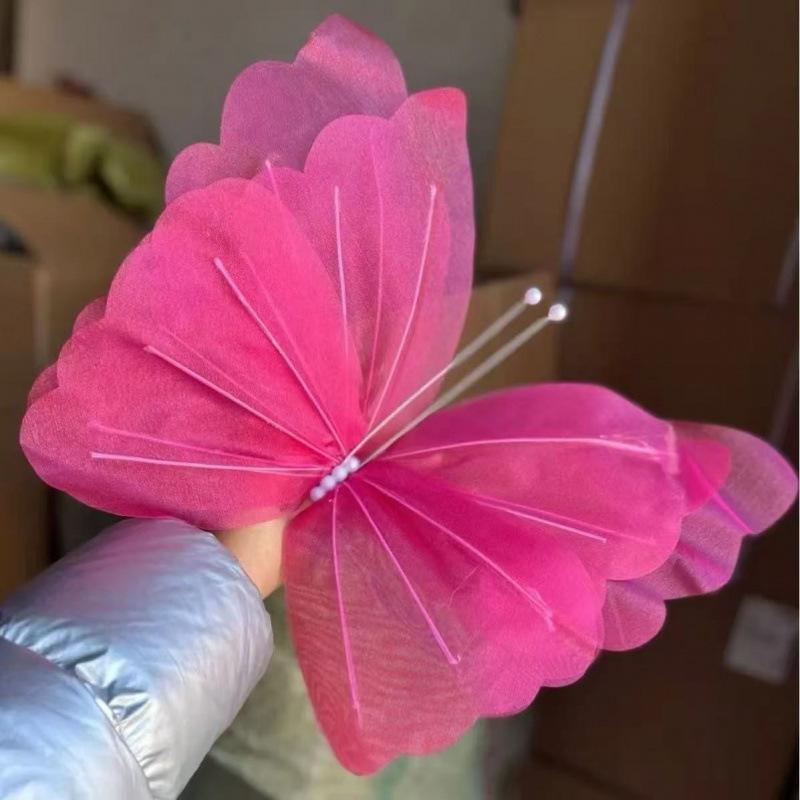 3D Large Lifelike Simulation Butterfly 50cm 1Pcs Waterproof Decor for Wedding Outdoor Lawn Birthday Festival Decoration