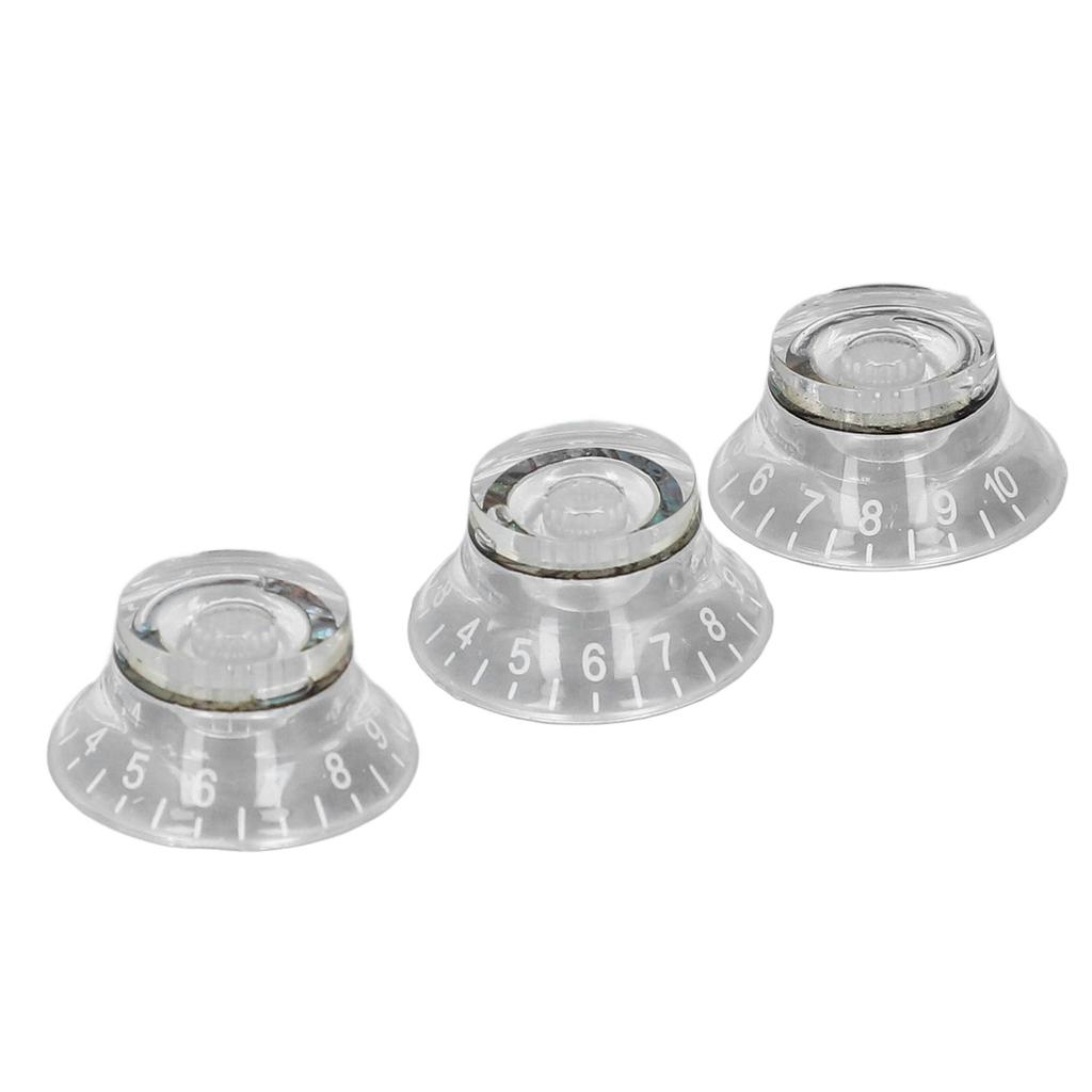 3PCS Guitar Potentiometer Control Knob Acrylic 6mm Inner Diameter 360 Degrees  Rotation Guitar Speed Control Knob