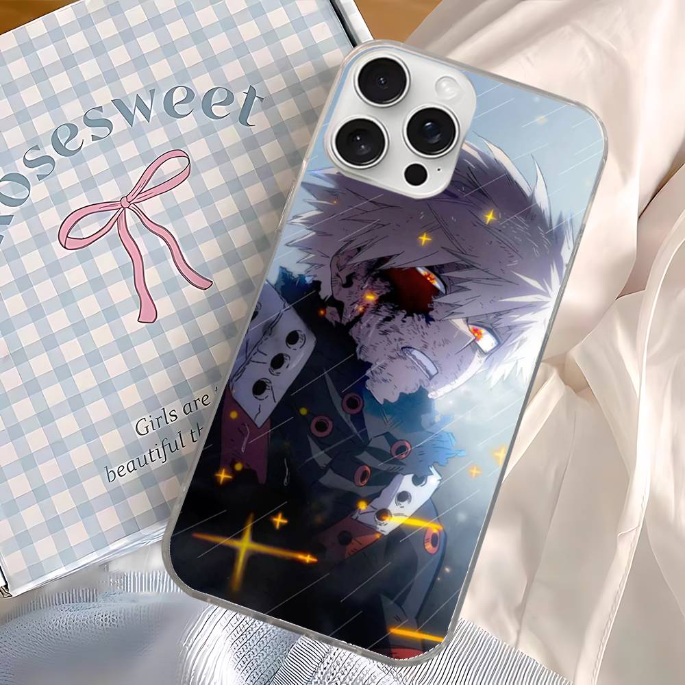 Anime B-Bakugo Katsuki For iPhone 17 16 15 14 Plus 13 12 11 Pro Max Phone Cover Back Satin Colorful Surface