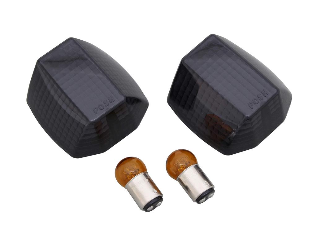 POSH FAITH Motorcycle Accessories Turn Signal Lens Set for and GPZ900R Front Smoke ZRX1200R/1100/400 (Japan Model) (Product Code 038279)
