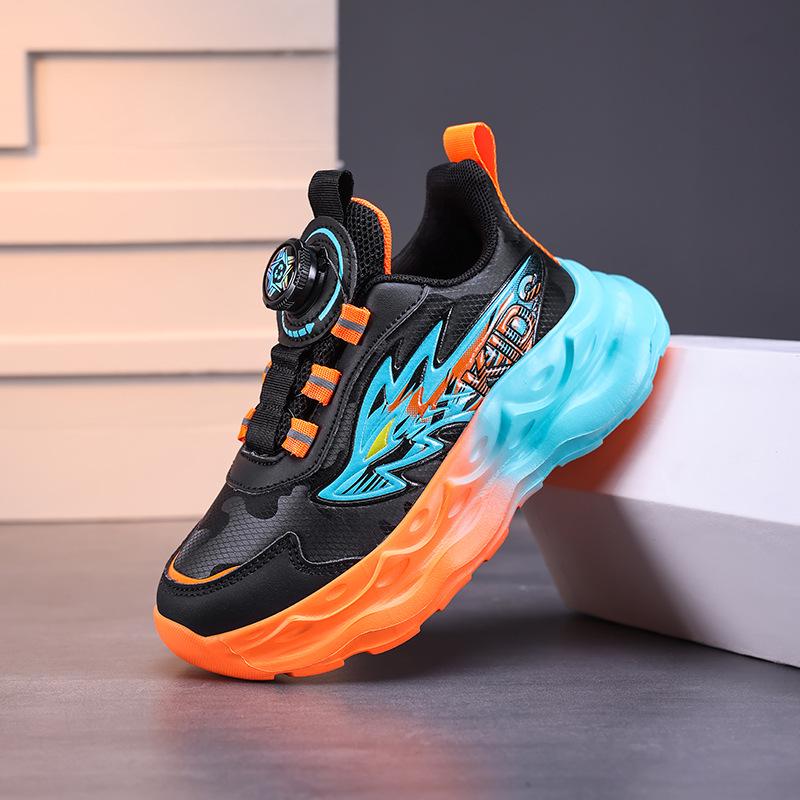 Chaussures de Running Imperméables en Cuir pour Garçons - Tendance Automne/Hiver 2025, Baskets de Sport Antidérapantes pour Enfants Moyens/Grands