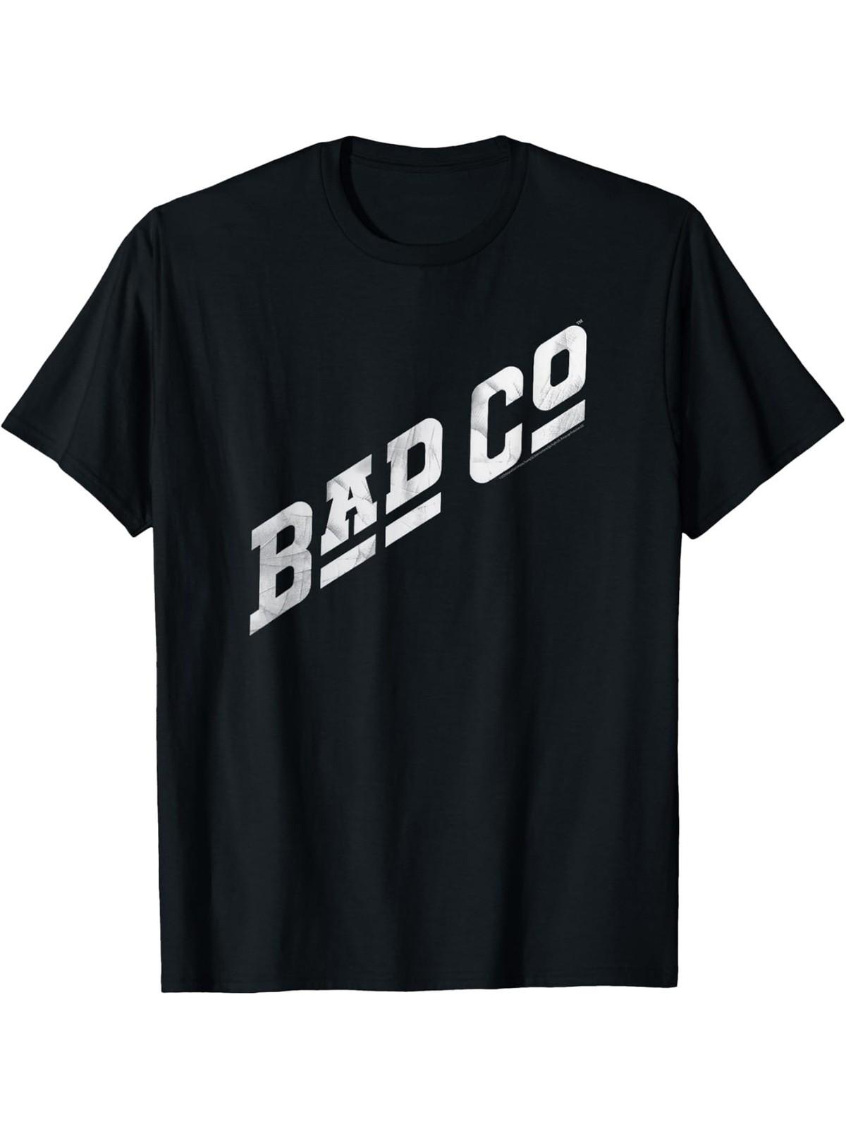 Men S Plus-Size Black T-Shirt Featuring BAD CO Design - a Stylish Crew-Neck Sh S