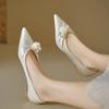 Fashion Elegant Women's Loafers Fashion Wedding Party Woman Causal Dress Flat Shoes Pointed-toe Versatile Ladies Flower Ballet Shoes