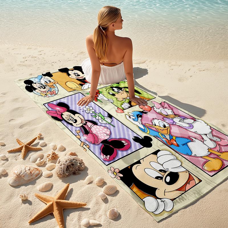 Mickey Mouse Love Towel Large Quick-Drying Microfiber soft S-Square Pants-s Beach Towel for Travel Fitness Bathing Camping. 0730s85