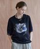 M.GRAF Flower Embroidery Print Elastic Waist Short Sleeve T-Shirt