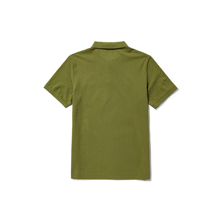 Timberland Logo Print Solid Color Short Sleeve Polo Shirt Men tops Avocado-Green A6QQ1-V46