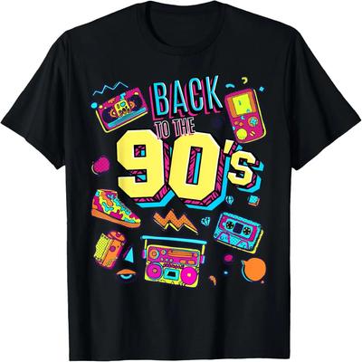 Herr Dam Barn Vintage Retro Tillbaka till 90-talet Grafisk Design T-shirt
