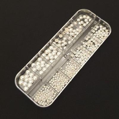 P1 Resin Art Nail Art Decoration Parts Set White Pearl (WC5CE35)